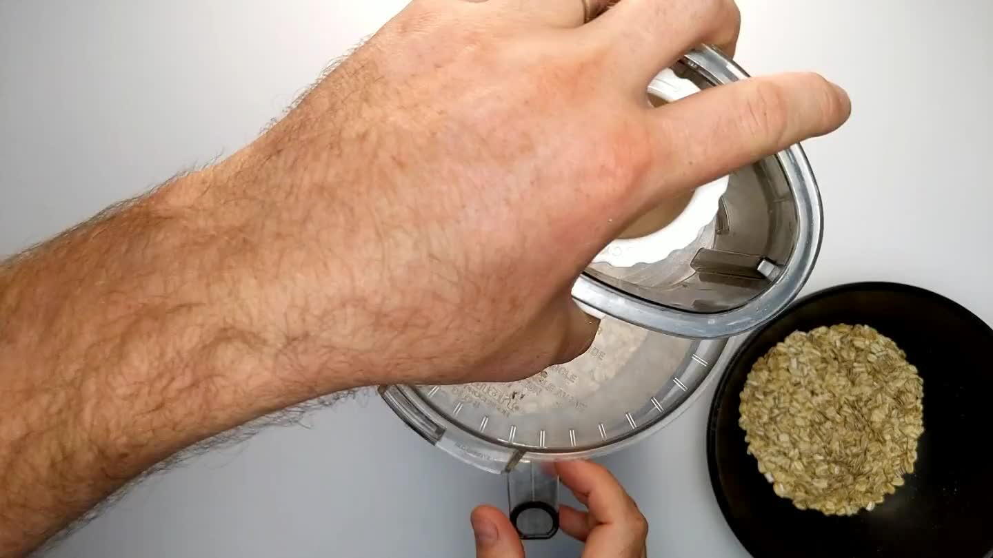 r. Pulse to chop the oats to a powder.