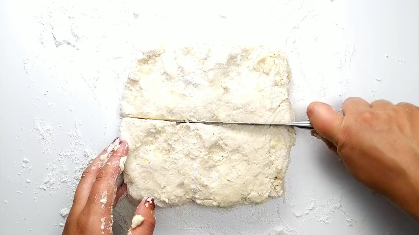 squish them down into a rectangle. This will help create more layers.