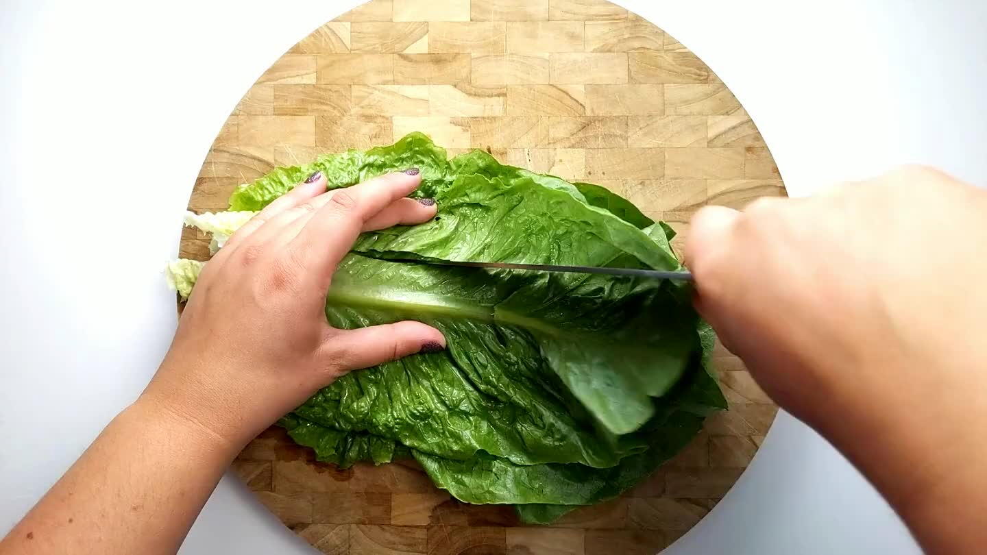 d then turn to chop into bite-sized pieces.