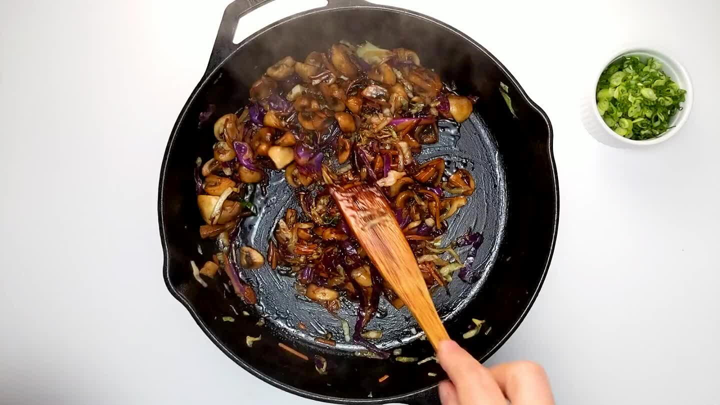 out and the noodles stick to the pan a little.
