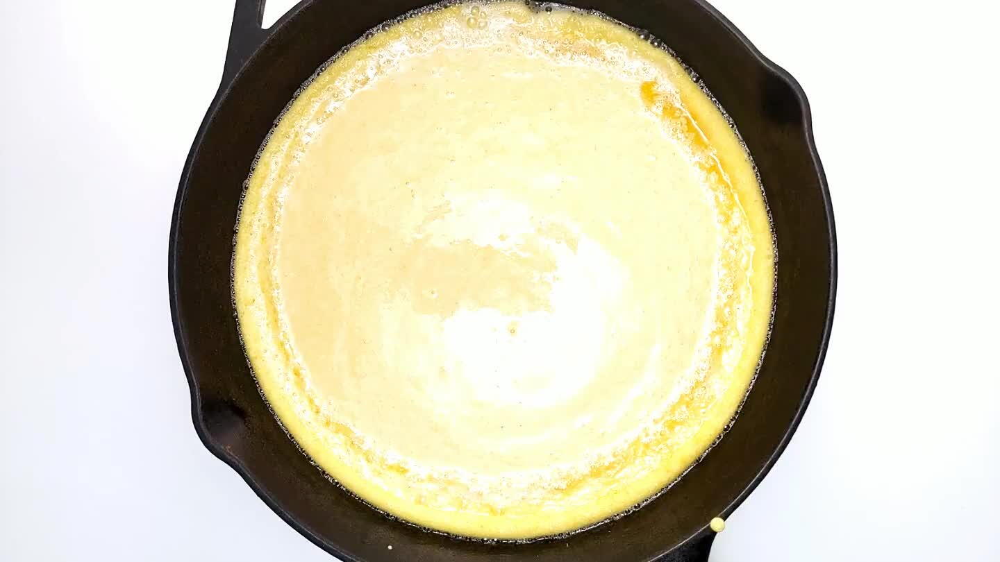 he skillet at the edges. A toothpick inserted at the center should withdraw clean, just like a cake or muffins.
