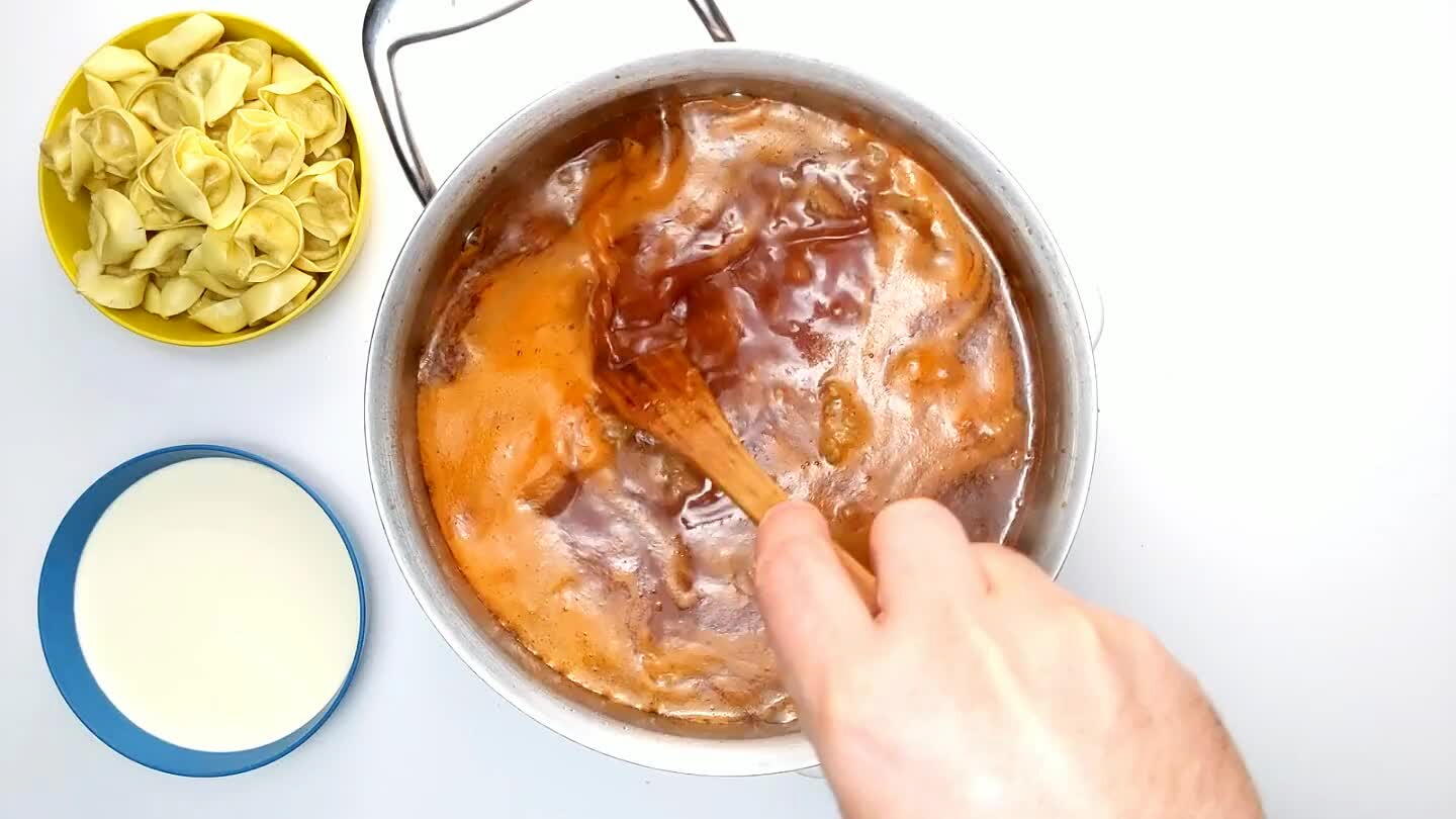 e, until the tortellini is cooked through.