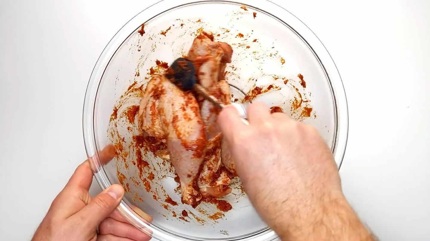 to just prepare this the day ahead so you can leave the chicken legs to marinate overnight.