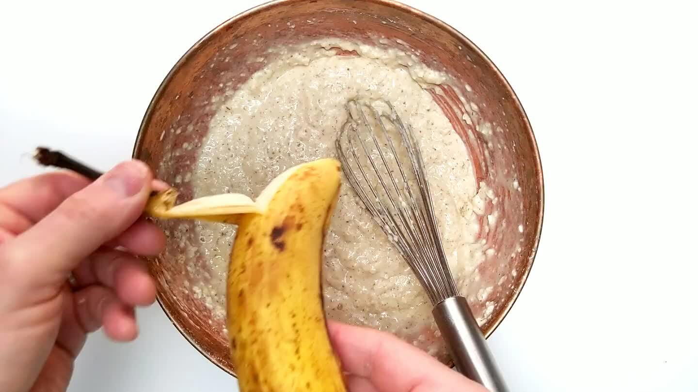 here as it will be a little sweeter and mash more easily. But you can see in the video that I used a normally ripened banana and it worked great.
