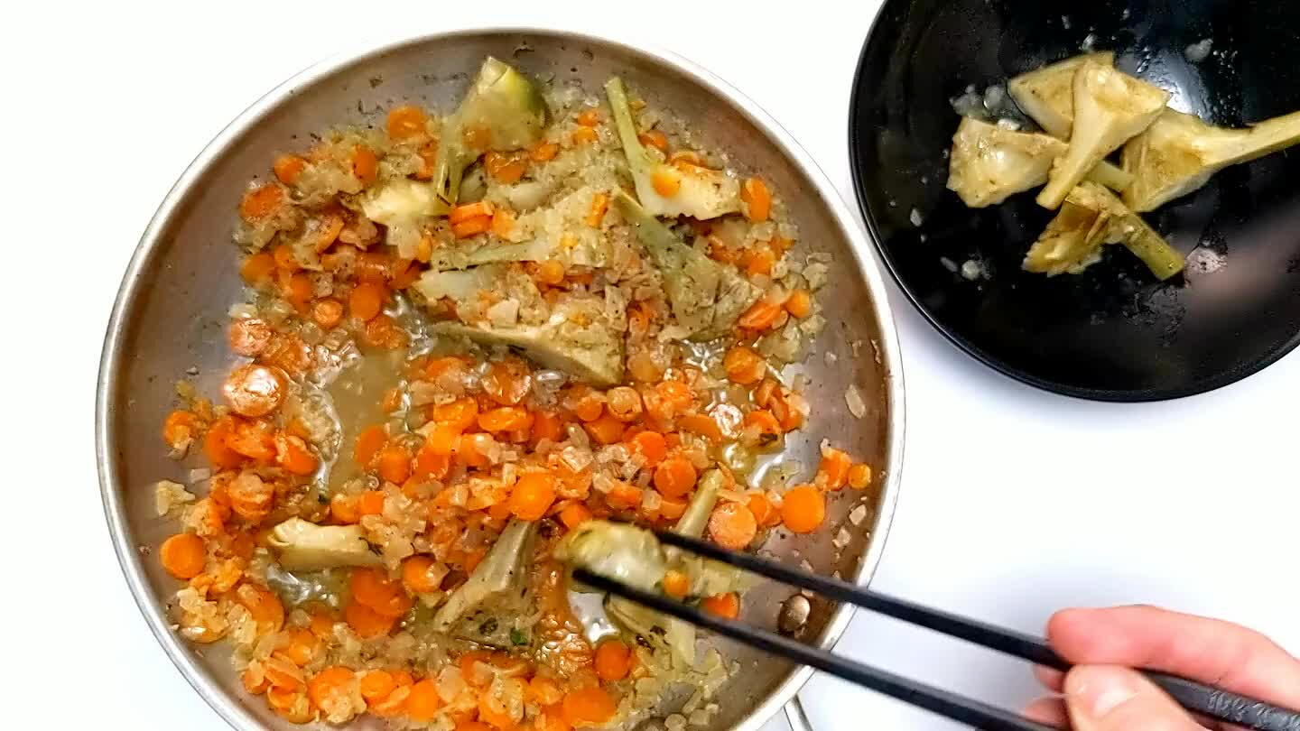 pare the rest of the dish.