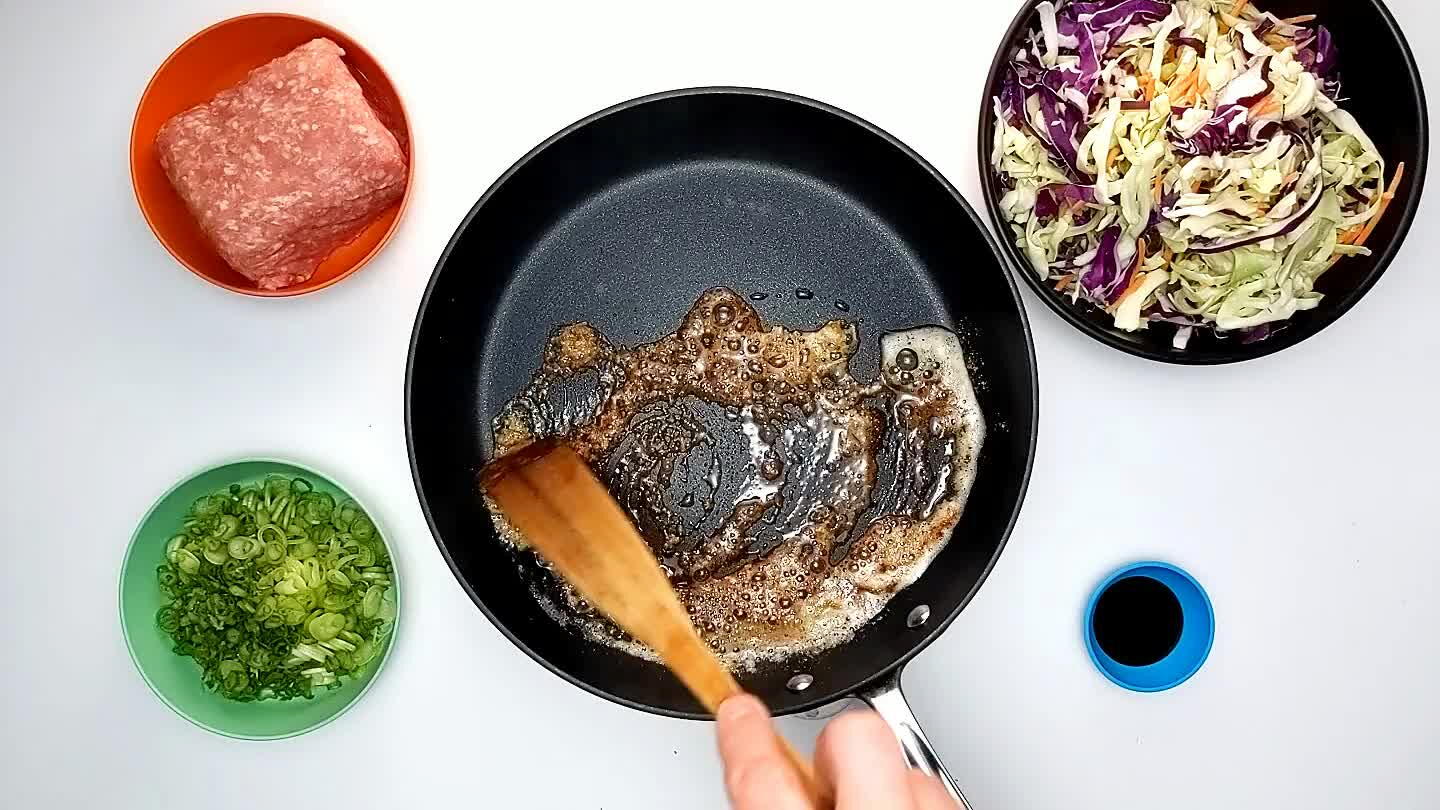 ten, until the pork is browned through.