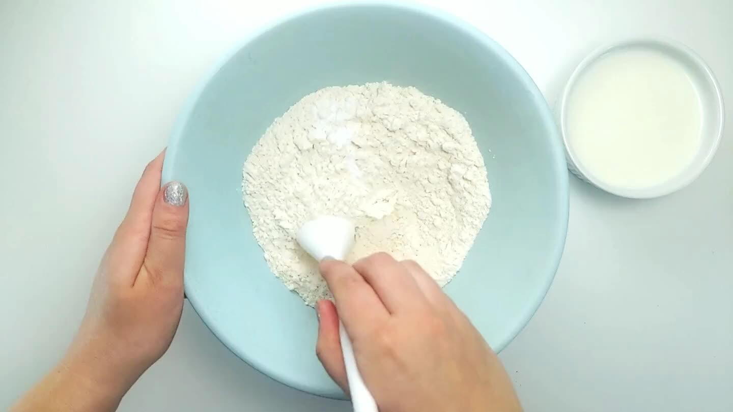 a dough forms.