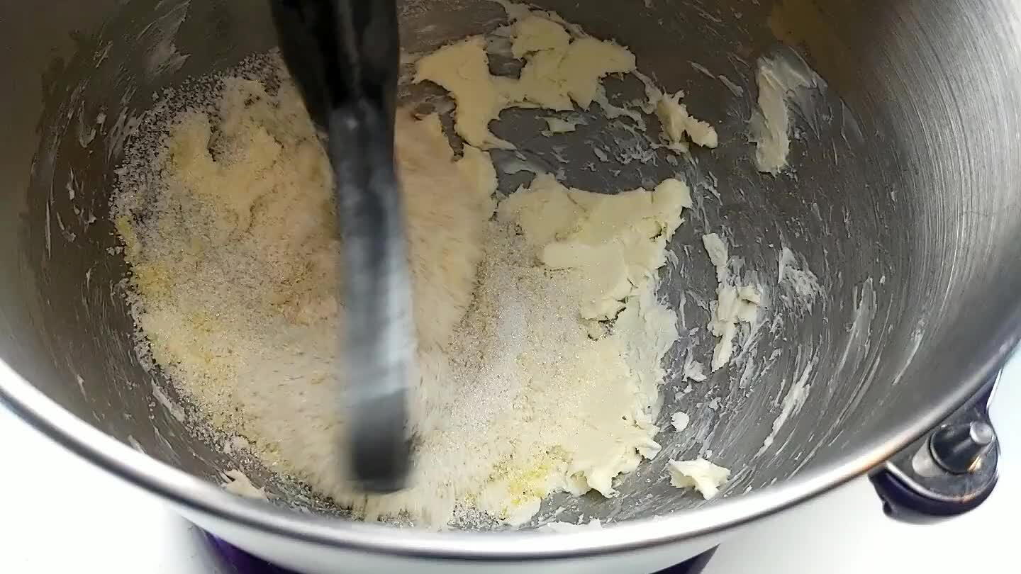 a large bowl with a hand mixer. Beat together until combined, and then becomes lighter in color and fluffy.