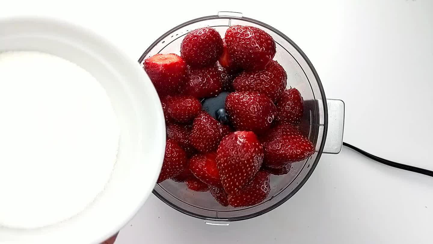 th the strawberries. Blend until smooth.