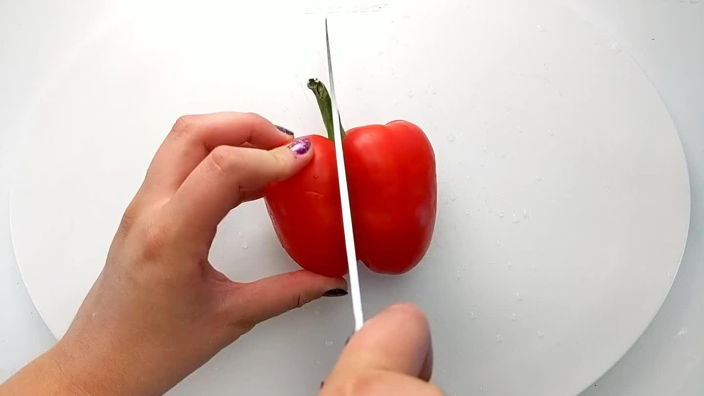 strips and then turn and dice.