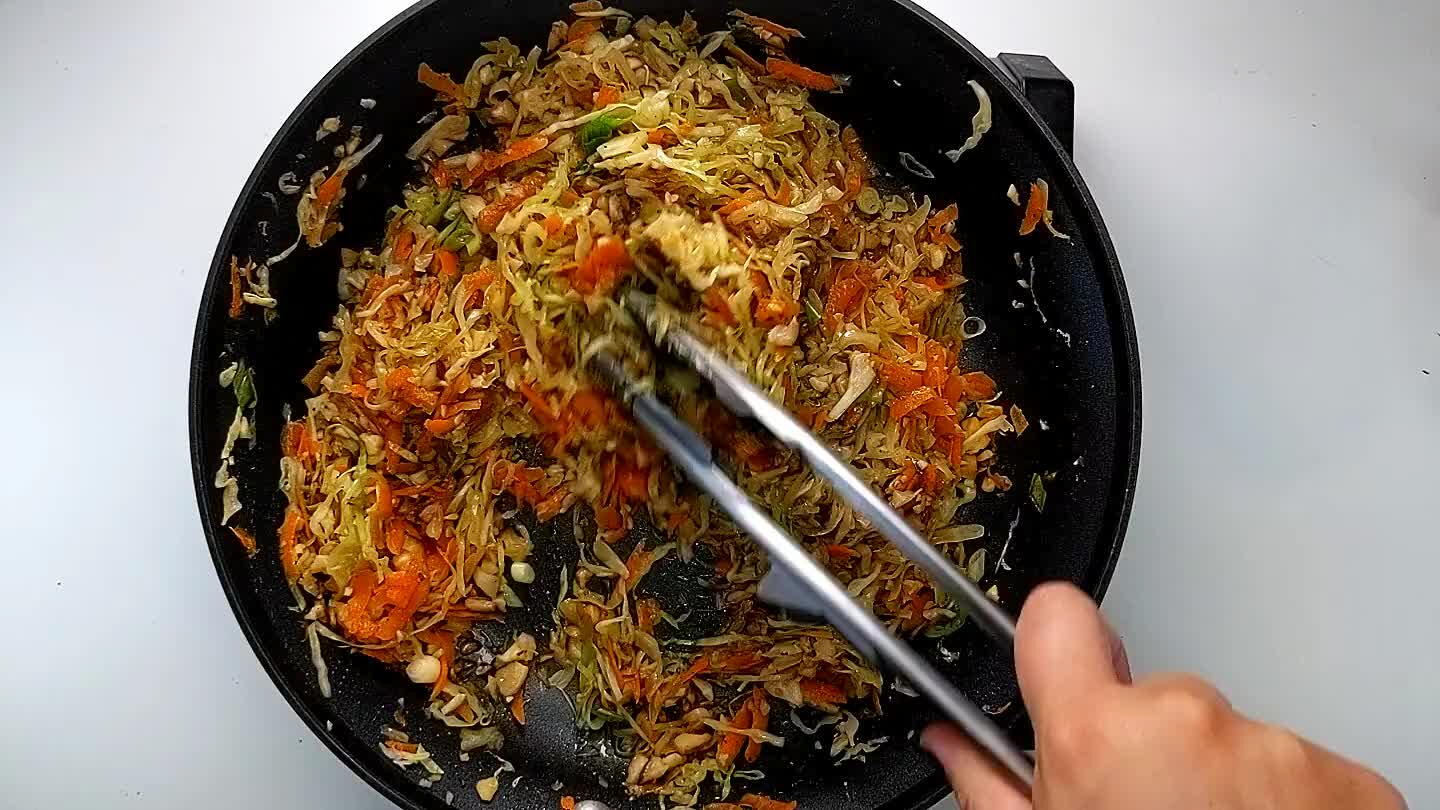 . Let cool enough to handle before building the spring rolls.