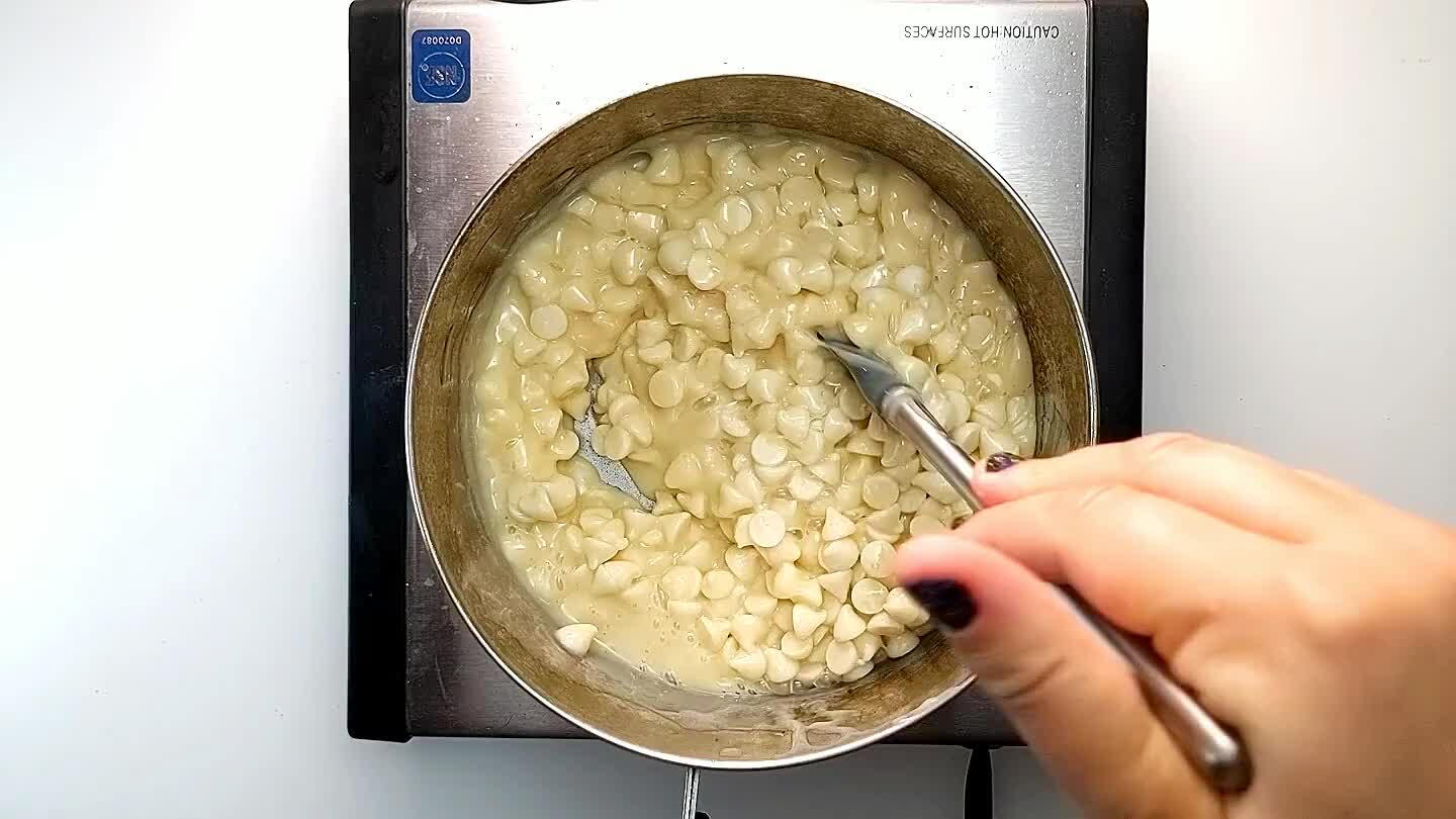 d the sweetened condensed milk is fully incorporated.