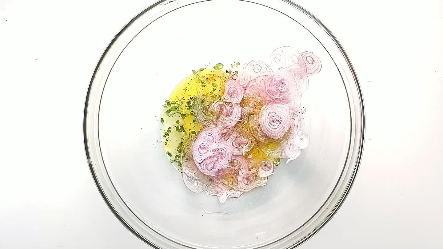 rinate in the dressing for 5 minutes before serving.