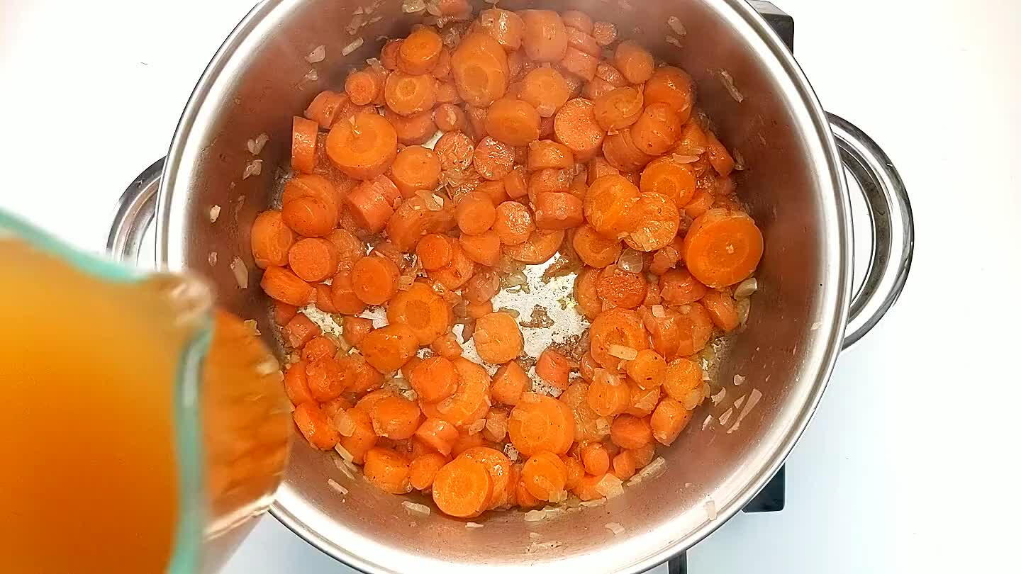 wer the heat and simmer for about 10 minutes or until carrots are soft.