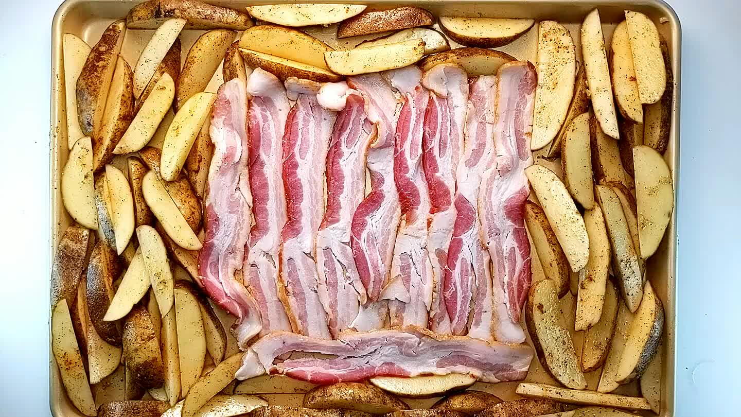 e potatoes are cooked through and browned on one side.