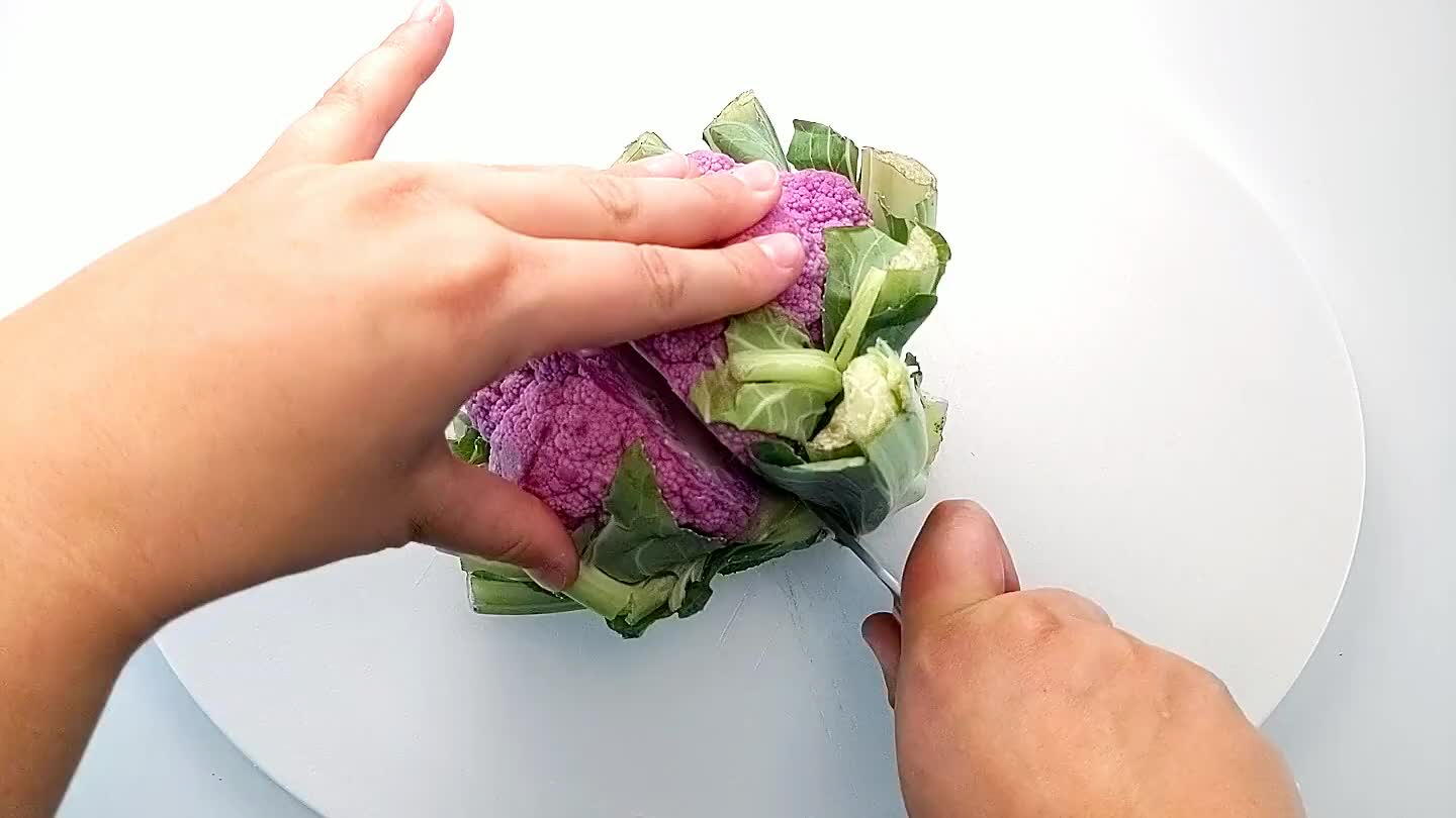 triangle to remove the stem.