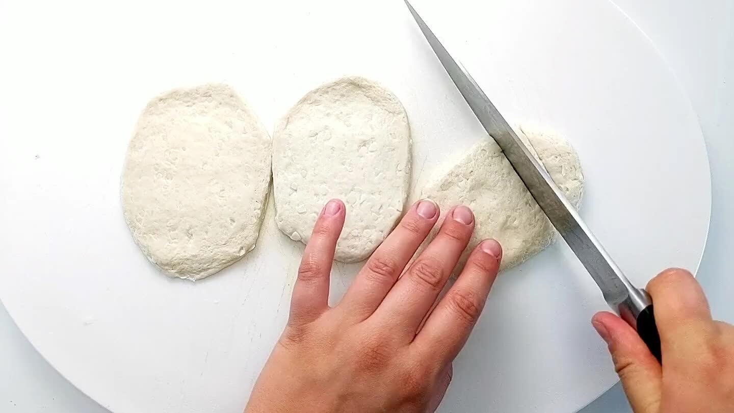 lour on hand, coat the biscuit pieces in a dusting of flour to keep them from sticking to each other.