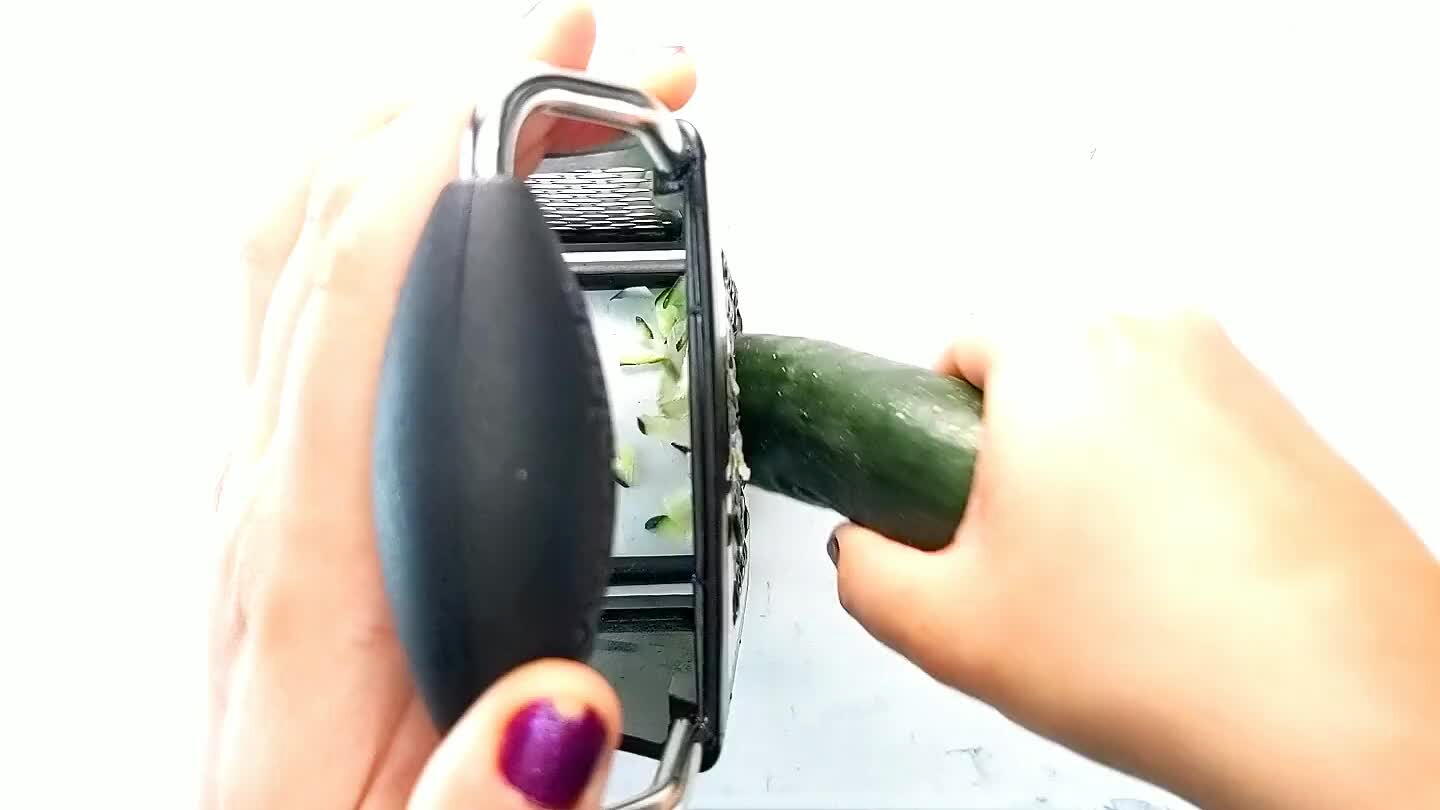 grater, you can also cut the cucumber in half lengthwise and very thinly slice the cucumber.