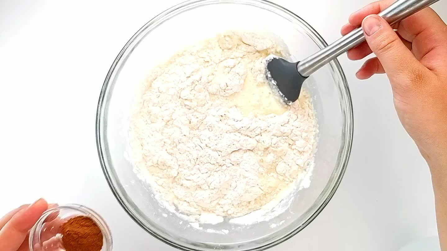 l just combined. It's ok if some lumps remain. Over-mixing will cause the pancakes to be rubbery.