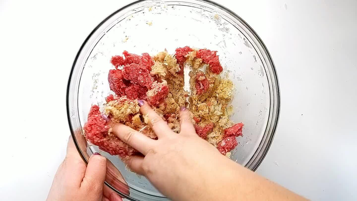 r ingredients. I like to use my hands to knead and combine ingredients.