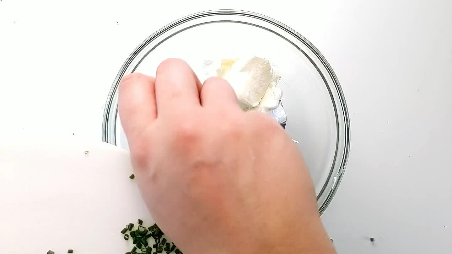 and a salt. Mix together until incorporated.