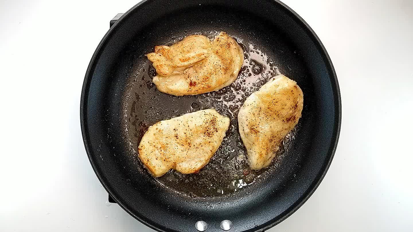 n the sauce so don't worry about it being completely done all the way through. Remove the browned chicken from the pan and set aside.