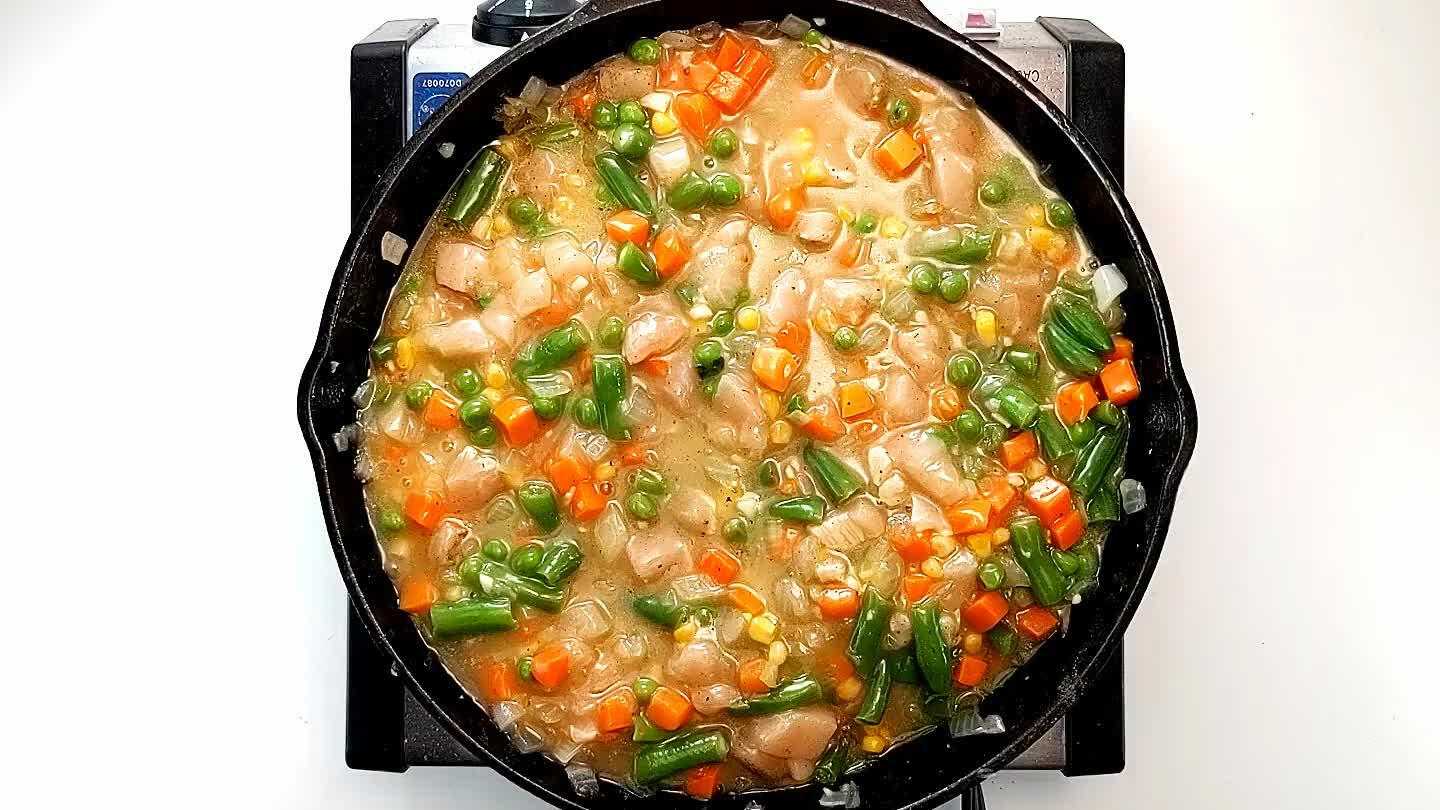 stir occasionally for about 15 minutes or until chicken is cooked through.