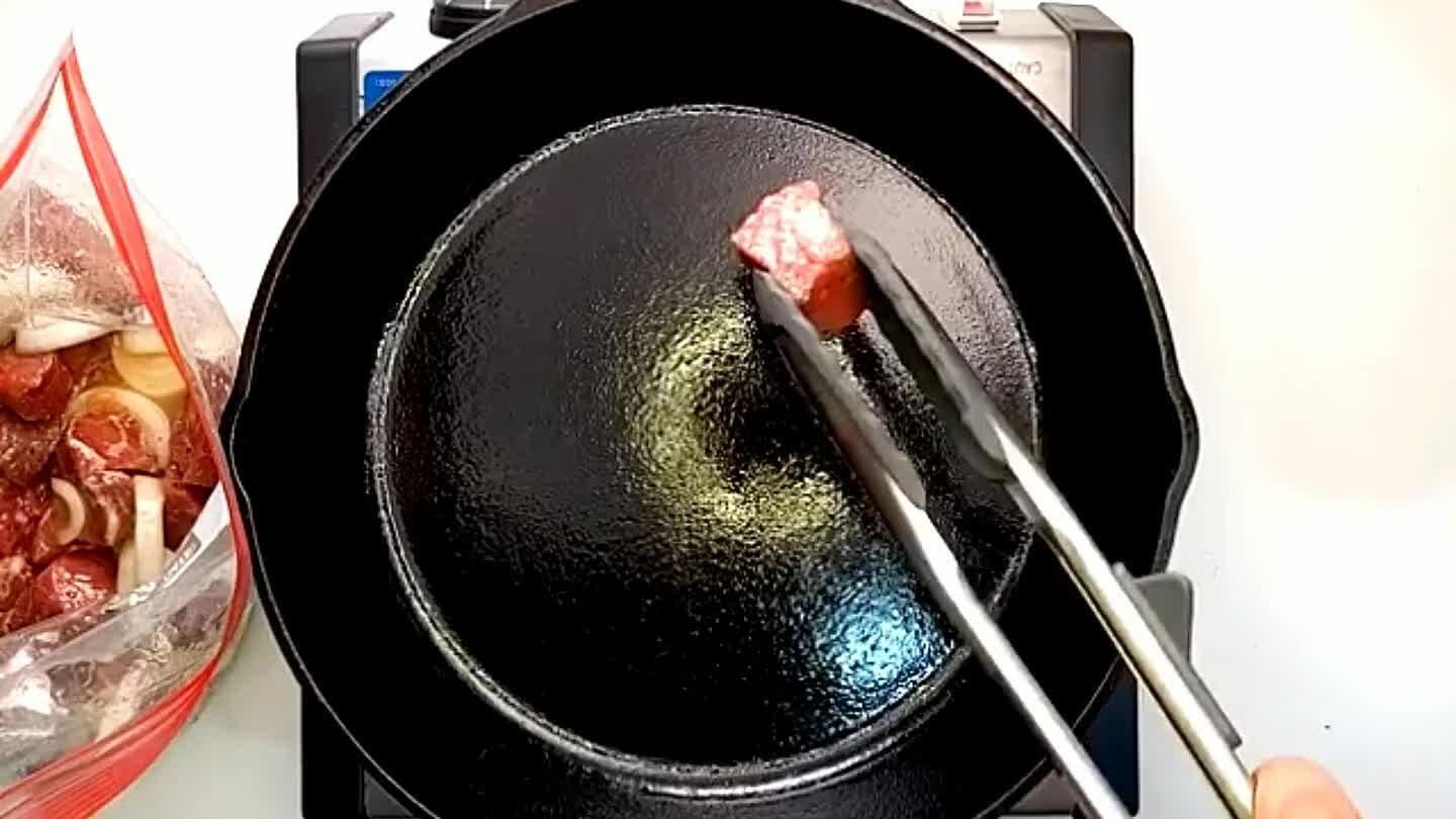 ons. Discard the excess liquid from the marinade. Sear the steak bites on all sides for just about 6-8 minutes or until it reaches your desired temperature.