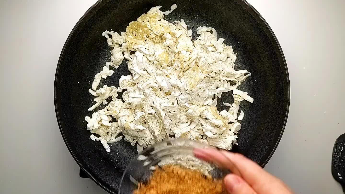 ted through and some pieces of tofu are crispy.